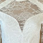 Leopard Long Sleeve Mesh Bodysuit Leotard Sz med White Photo 1