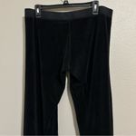 Juicy Couture  Vintage Y2K Black Velour Flare Track Pants Women’s Size Large Photo 4