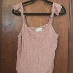 Anthropologie  Saturday Sunday Ruffle Sleeve Tank Top Mauve Pink XS Photo 0