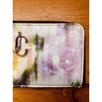 Jimmy Choo Coin Case Wallet Zip-Around Floral Pattern LISE-Z Card Holder Purple Photo 13
