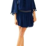 Lilly Pulitzer  Joelle Off Shoulder True Navy Blue Mini Dress size XXS Photo 2