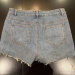 Cloud Ten Blue Distressed Jean Shorts with Pearl Embellishments Photo 1