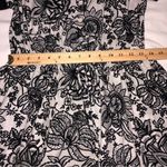 Pell & Co Black White Floral Shirtdress Size 2 Cotton Shark Bite Scarf Hem Photo 4