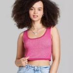 Wild Fable Women's Square Neck Cropped Sweater Tank Magenta Pink Size XXL NWT Photo 4