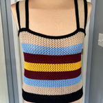 Wishlist  Crochet‎ Knit Striped Square Neck Tank Top Festival Boho Beach Photo 0