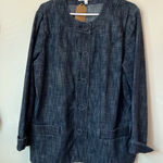 Funky Big Button Denim Shacket Size M Photo 0