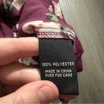 Byer California StitchFix  Christelle Burgundy Floral Button Down Shirt‎ Sz L NWT Photo 5