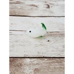 Handmade  Glass Whale Pendant White & Green (No Chain Included) - New Photo 3