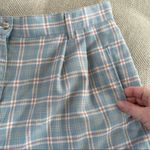 Liz Claiborne Vintage 80s  Plaid High Rise Front Pleat Shorts 12 14 Photo 1
