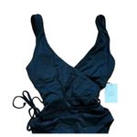 ANDIE NWT  The Belmar One Piece V Neck Swimsuit Removable Cups L Black #2915 Photo 5