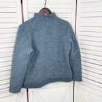 Orvis Floral Embroidery Quilted Quarter Zip Pullover Sweatshirt Blue Medium Photo 7