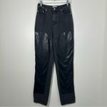 Avec Les Filles Anthropologie  Black Mixed Material Leather Jeans Size 26/2 Photo 1
