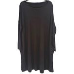COS  Black Long Sleeve Pocket Tunic Dress Size Large Minimalist Contemporary Photo 3