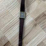 Seiko Vintage Ladies Watch Rare Striped Gray Dial Two-Tone Case Leather Strap Photo 5