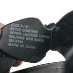 Aerosoles Espadrille Sandals Womens 5 Black Leather Platform Wedge Chunky Photo 4