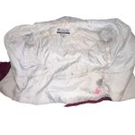 Columbia sport women white burgundy red winter ski jacket xl5865 large STAINS Photo 7
