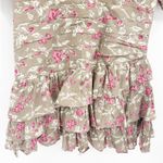 Anna Cate Womens Cottagecore Feminine DItsy Floral Print Ruffle Tyler Mini Dress Tan Size M Photo 3