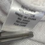 For Cynthia  Women’s Linen Blend Top White With Palm Trees Design Size Medium Photo 5