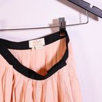 Kate Spade  Pink Black Two Tone Colorblock Accordion Pleated Crepe Midi Skirt 2 Photo 1