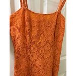 Trixxi Italian Designer Emanuela Beghelli By Beghi Orange Lace Mini Dress Bodycon Style Photo 1