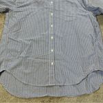 Wilfred  Free Relaxed Cotton Button Front Shirt Longsleeve Striped Blue Coastal M Photo 4