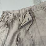 Columbia  Linen Blend Drawstring Cropped Pants Women’s Medium/27L Khaki Beige Photo 4