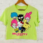 Sanrio Hello Kitty  and Friends Graphic T-shirt Neon Green Short Sleeve Crop Top S Photo 0