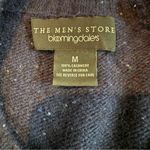 Bloomingdale’s Cashmere Sweater Men’s Size Medium Navy Blue Speckled Long Sleeve Photo 2