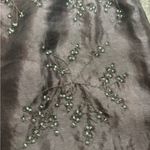 Unif Vintage Y2K 2000s silk brown fairy core coquette midi embroidered mesh skirt 2 Photo 5