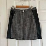 BCBGeneration NWT BCBG plaid leather panel Women's mini Skirt Photo 0