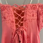 Cache Women’s Vintage pink rhinestones strapless prom dress size 9/10 Photo 8