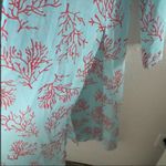 Victoria's Secret Coral Print Ocean Blue Red Kimono Cover Up Swim Beach Pool S/M Photo 4