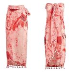 Peter Som Sarong Dream Floral in Rose Quartz Swim Beach Coverup Womens One Size Photo 5