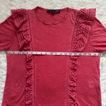 Veronica Beard Top Prema Eyelet Ruffle Crewneck Tee Linen Short Sleeve S Photo 10
