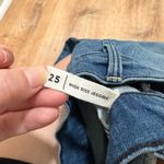 PacSun  | Distressed Raw Hem Blue Denim High Rise Jeggings Photo 3