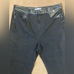 Loft Size 31”/ 12 Black Pants with Leather Trim and Ring Detail Photo 6