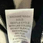 Cable & Gauge Sweater Cowl Neck Varying Striped White & Black Size L Photo 4