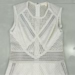 Jonathan Simkhai Mesh bodycon Qhote Dress White Size 6 Photo 3