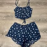 Aeropostale Blue Patterned Short and Tank Set Photo 0