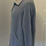 Kinross Cashmere Blue Waffle Knit Full Zip Cardigan Photo 2