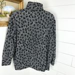 Majestic Filatures Deluxe Teeshirt Turtleneck Sweater Leopard Size 1/XS Black Photo 5
