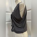 EXPRESS  Tank Top XS – Floral Lace, Ruffle Detail, Stretch Hem Photo 3