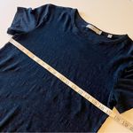 Vince  100%Linen navy blue Tshirt, short sleeve, round neckline size M women’s Photo 2
