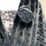 Ice brand Elegant Black Faux Fur Women Shawl. Size 8 Photo 2
