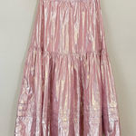 COREY LYNN CALTER Metallic Pink Tiered A Line Brita Skirt Size XS‎ Femenine Photo 0