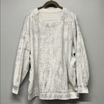 Lululemon  Perfectly Oversized Crew Sweatshirt Thread Dye White Black Photo 1