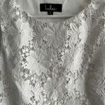 Lulus  White Lace Floral Crop Top Tank S Sleeveless Cropped Boho Chic Romantic Photo 3