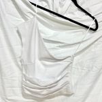 ZARA NWOT  Sleeveless Asymmetric Neck One Shoulder Crop Top White Women's Size S Photo 1
