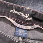 Amethyst Jeans Womens Capri Pants Denim Blue Jeans Dark Wash Embroidered Size 16 Photo 7