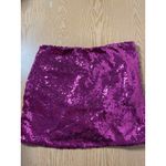 Sincerely Jules New Women’s  Sequined Ruched Mini Skirt Dark Pink size Medium Photo 2